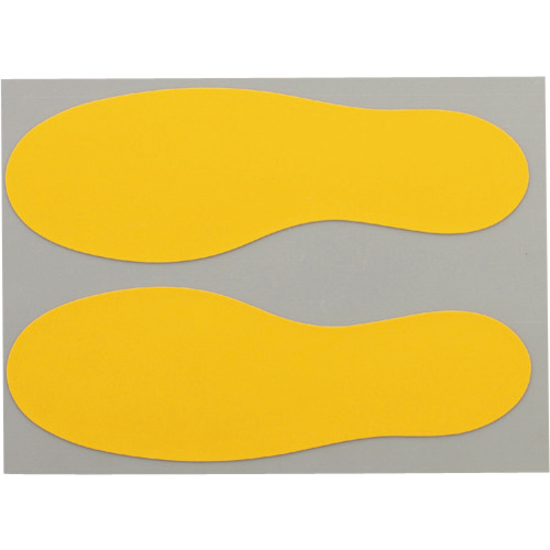 耐久ﾌﾛｱｻｲﾝｽﾞ足型黄 1袋(20枚)画像