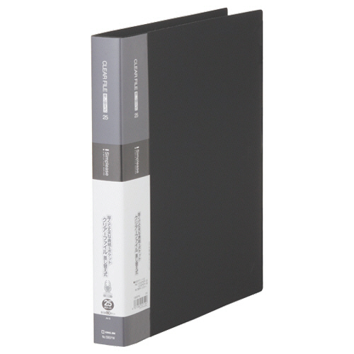 ｼﾝﾌﾟﾘｰｽﾞ ｸﾘｱｰﾌｧｲﾙ差し替え式 A4ﾀﾃ 30穴 25ﾎﾟｹｯﾄ付属 背幅36mm 黒 1冊画像