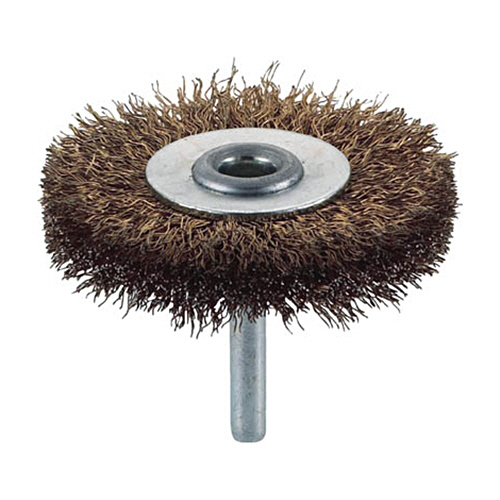 軸付ﾎｲｰﾙﾌﾞﾗｼ(軸径6mm)(ｺﾞｰﾙﾄﾞﾒｯｷ) 線径0.25mm 外径65mm 1個画像