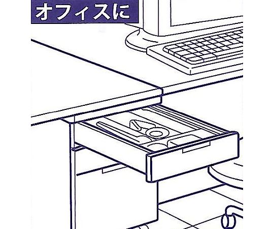 315x237x56mm 整理用トレー(2段/ポリプロピレン) シンプルなデザインの2段トレーが並んでいる様子