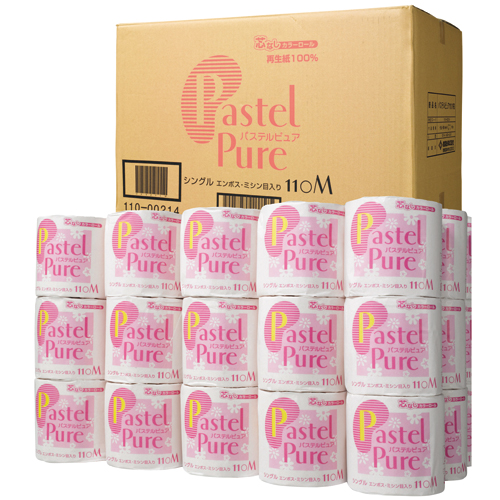 ﾊﾟｽﾃﾙﾋﾟｭｱ 個包装 ｼﾝｸﾞﾙ 芯なし 110m 1ｹｰｽ(45ﾛｰﾙ)画像