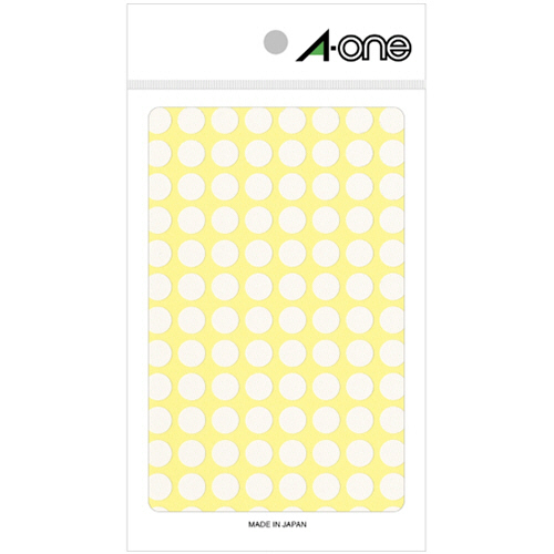 ｶﾗｰﾗﾍﾞﾙ 丸型 直径9mm 白 1ﾊﾟｯｸ(1456片:104片×14ｼｰﾄ)画像