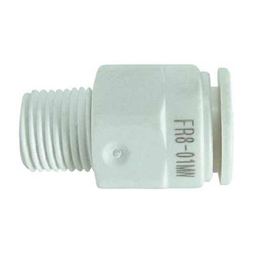 ﾀｯﾁｺﾈｸﾀｰﾌｧｲﾌﾞ 樹脂ﾒｲﾙｺﾈｸﾀｰ W(白)8mm･R1/8 1個画像