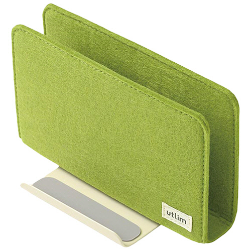 ﾕｰﾄﾘﾑ ﾌｪﾙﾄｶﾊﾞｰ付ｽﾀﾝﾄﾞ ﾀﾌﾞﾚｯﾄ･ﾉｰﾄPC用 17型対応 ｸﾞﾘｰﾝ 1個画像