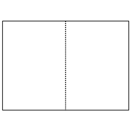白紙(A4･2分割･ﾐｼﾝ目入り･穴なし) 1箱(200枚)画像