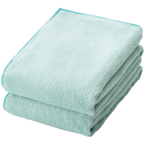 ﾏｲｸﾛﾌｧｲﾊﾞｰﾌｪｲｽﾀｵﾙ ｼｪﾘｰｶﾗｰ ｸﾞﾘｰﾝ 1ﾊﾟｯｸ(2枚)画像