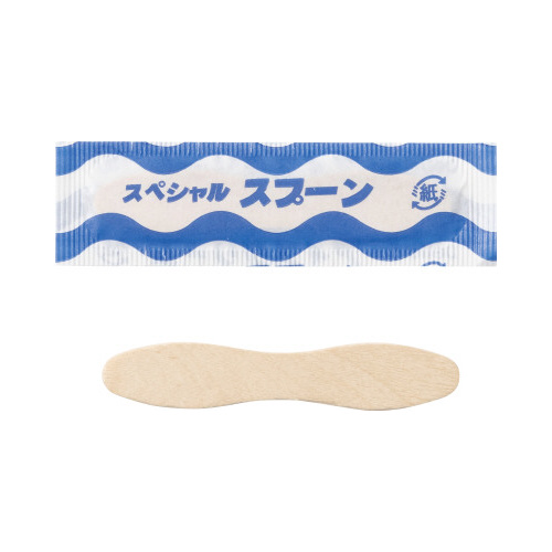 紙袋入ウッドアイススプーン（Ｓ）３００本×６０画像