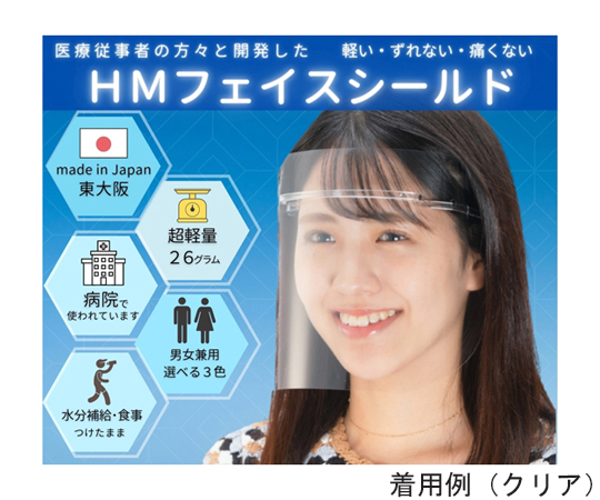 HMフェイスシールド　クリア　1セット　（フレーム1個+替シールド5枚）画像