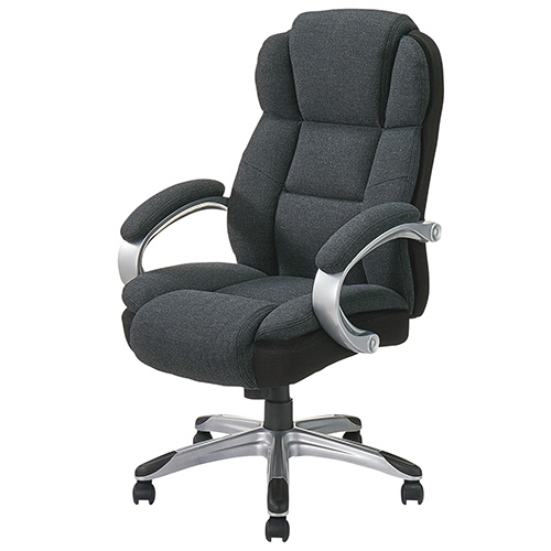 ﾌｧﾌﾞﾘｯｸﾎﾟｹｯﾄｺｲﾙﾁｪｱ 肘付 ﾌﾞﾗｯｸ 1脚画像