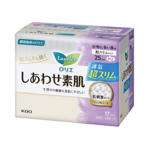 ロリエしあわせ素肌　超スリム特に多い昼用　羽つき画像