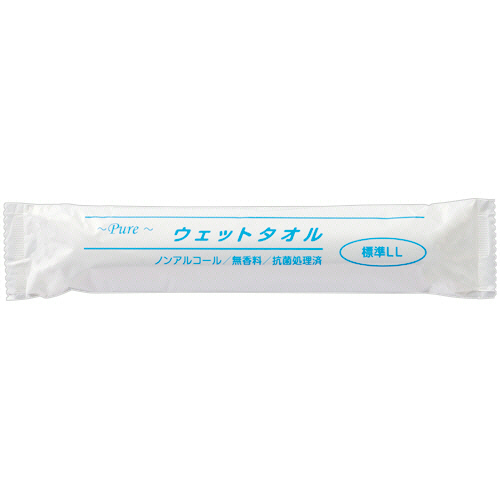 Pure ｳｪｯﾄﾀｵﾙ 標準 LL 1ｾｯﾄ(500本:50本×10ﾊﾟｯｸ)画像