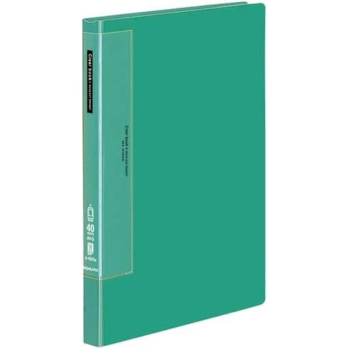 クリヤーブックＷＣ　固定式Ａ４縦４０Ｐ緑４冊画像