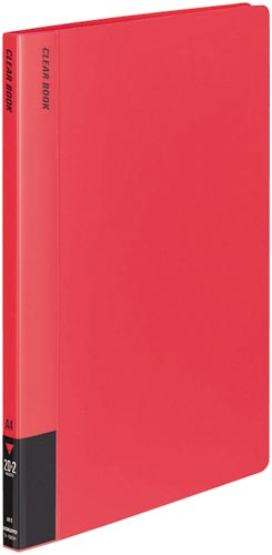 クリヤーブック固定式　Ａ４縦　２０Ｐ　赤　１０冊画像