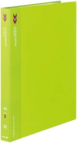 クリヤーブックＫ２　固定式Ａ４縦４０Ｐ黄緑１０冊画像