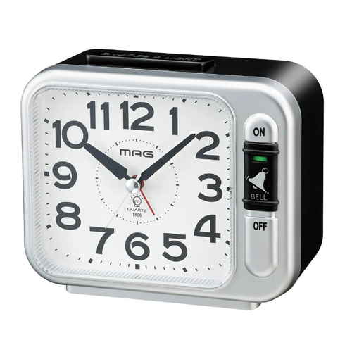目覚まし時計 連続秒針 静音 ライト付き