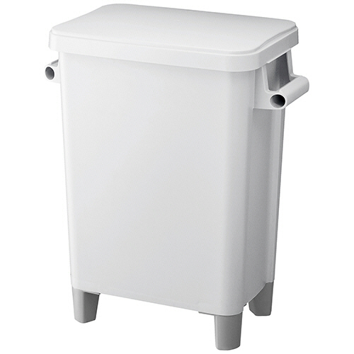抗菌ﾍﾟｰﾙ 角型 脚付き 45L 本体+ﾌﾀ ﾗｲﾄｸﾞﾚｰ 1ｾｯﾄ画像