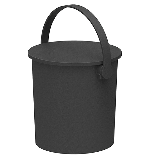 ﾌｪﾙﾏｰ 座れる丸型収納(座れるﾊﾞｹﾂ) 約10L ﾌﾞﾗｯｸ 1個画像