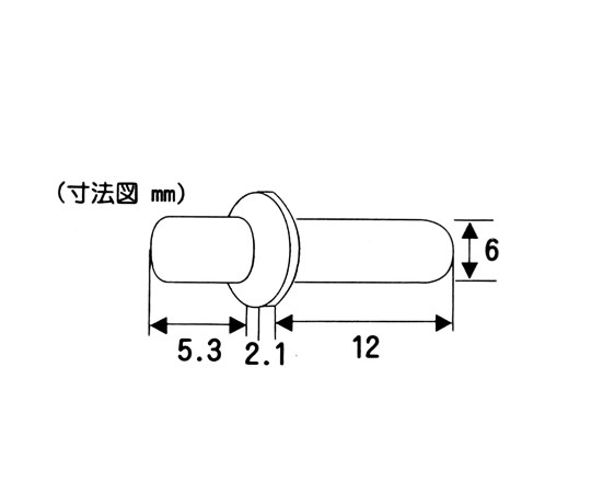 回転ピン厚口　6mm　4個入 パッケージの上面と側面にデザインされた情報が見える状態