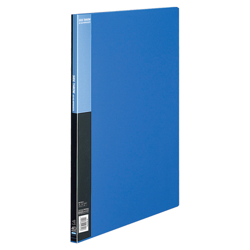 ｸﾘﾔｰﾌﾞｯｸ(ﾍﾞｰｼｯｸ) 固定式･ｻｲﾄﾞｽﾛｰ A3ﾀﾃ 40ﾎﾟｹｯﾄ 背幅17mm 青 ﾖｺ入れ 1冊画像