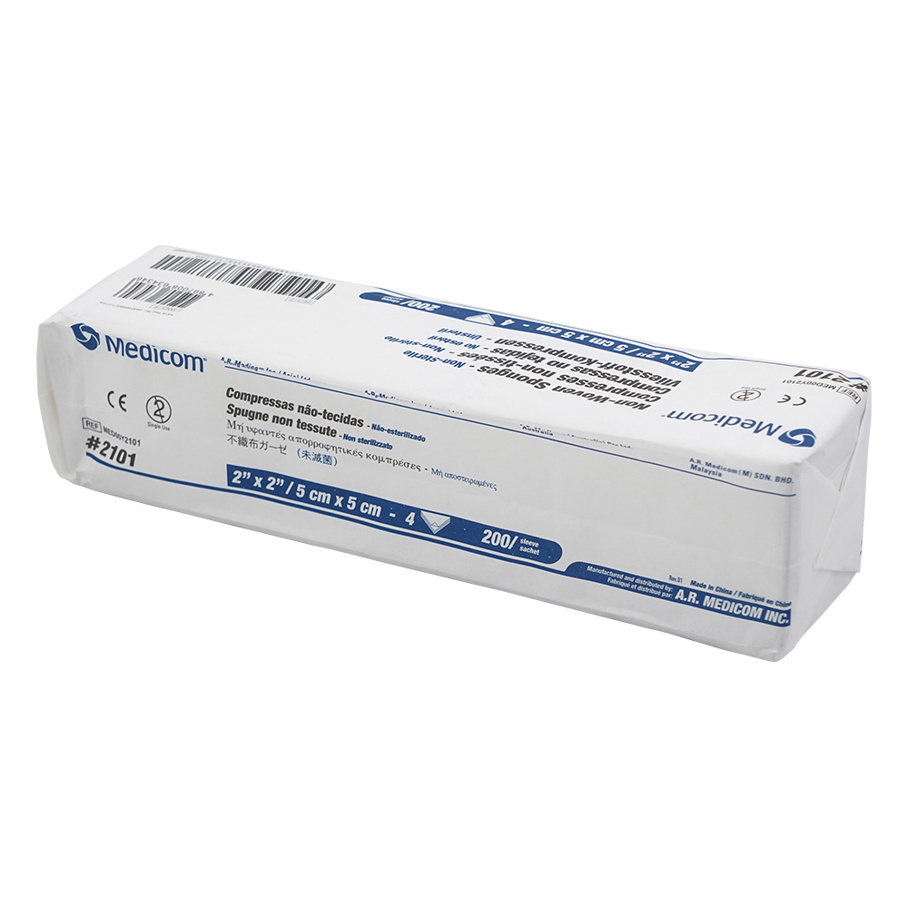 メディコム　不織布ガーゼ　100×100mm　1パック(200枚入)画像