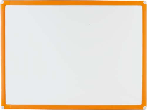 樹脂枠ホワイトボード　オレンジ枠４５０×６００ｍｍ画像