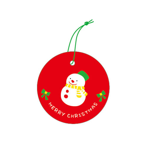 タグクリスマス赤４５φ画像