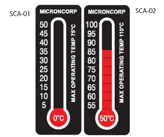 可逆性温度計ラベル 0-50℃ 1ケース（10枚入）画像