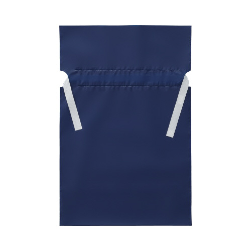 梨地ポリ巾着袋（底マチ付）　ネイビー　Ｍ　２０枚画像