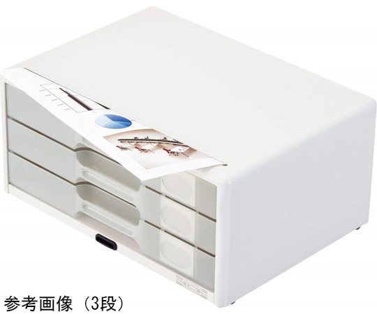 レターケース 透明なレターケースに色とりどりのカードが入った様子