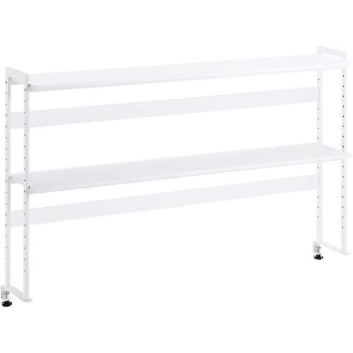 デスク周りデスクラック２段Ｗ１４００スノーホワイト画像