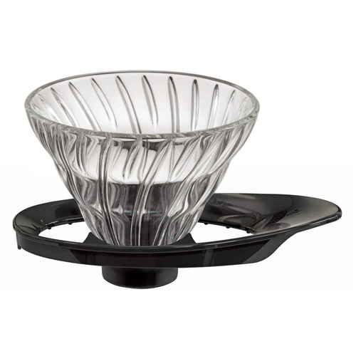 V60 耐熱ガラス透過ドリッパー 01 ブラック画像
