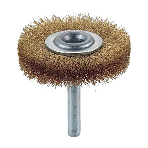 軸付ﾎｲｰﾙﾌﾞﾗｼ(軸径6mm)(真鍮) 線径0.15mm 外径50mm 1個画像