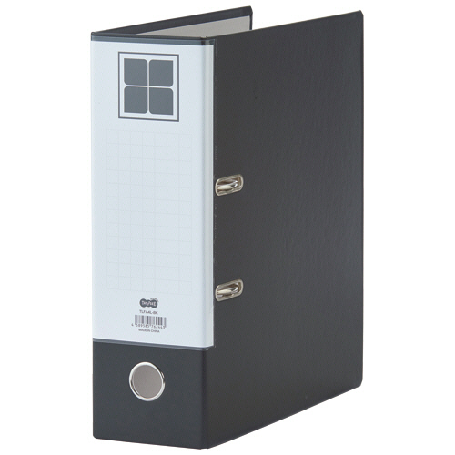 ﾚﾊﾞｰ式ｱｰﾁﾌｧｲﾙ A4ﾀﾃ 2穴 760枚収容 76mmとじ 背幅100mm 黒 1冊画像