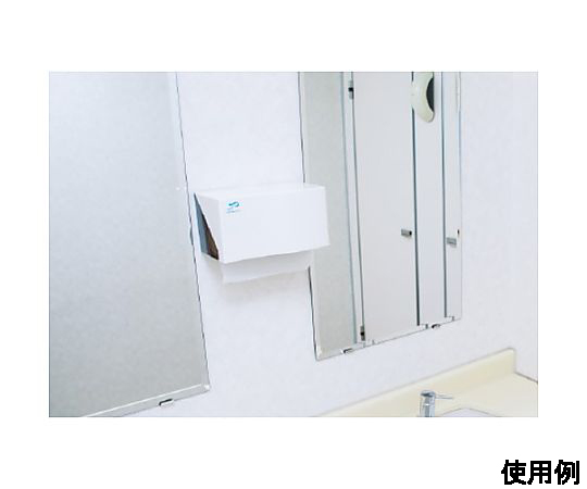 244x149x130mm ペーパータオルホルダー 洗面所やキッチンに設置されるホルダーが木目調の素材でデザインされている状態
