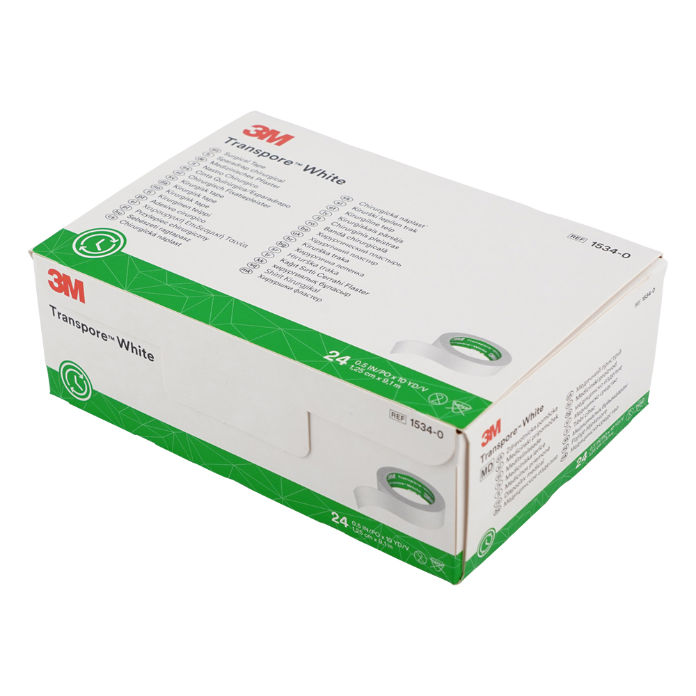 トランスポア(TM)ホワイトサージカルテープ 12.5mm×9.1m 24巻入