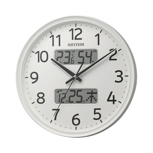 液晶表示付電波時計フィットウエーブリブＡ０３白画像
