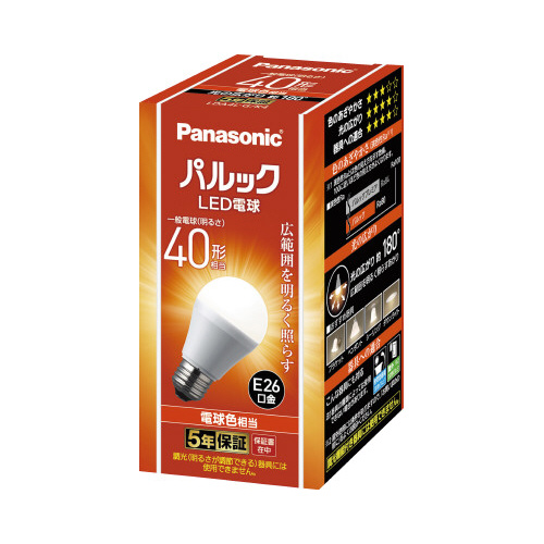 パルックベーシック４０形ＬＥＤ電球　電球色Ｅ２６