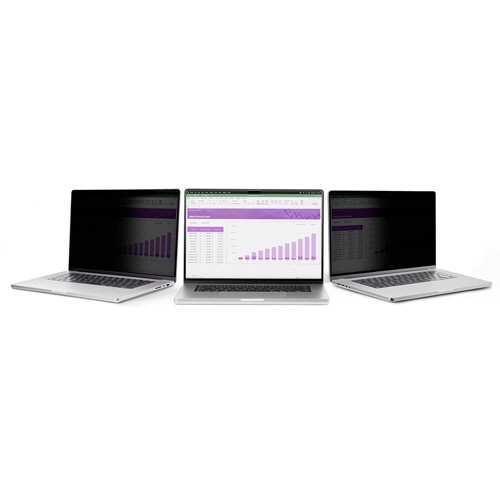 のぞき見防止プライバシーフィルター　15型MacBook　Air　2023　光沢&無光沢　1枚 光沢のある表面と無光沢の表面が並んでいる状態
