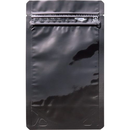 ｢ﾗﾐｼﾞｯﾌﾟ｣ ｱﾙﾐｶﾗｰｽﾀﾝﾄﾞﾀｲﾌﾟ 黒 130×100+30 1袋(50枚)画像