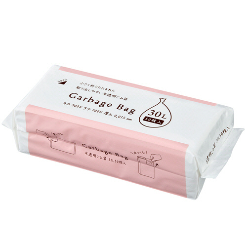 ｺﾝﾊﾟｸﾄﾀｲﾌﾟｺﾞﾐ袋 半透明 30L 1ﾊﾟｯｸ(50枚)画像