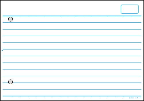 情報カード　Ｂ６ヨコ２穴　横罫　１００枚画像