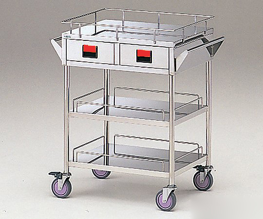 カラフルカート 3段-赤 600×450×855mm画像