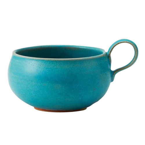スープカップ 390ml Blueシリーズ 陶器 食器 笠間焼 ターコイズ画像