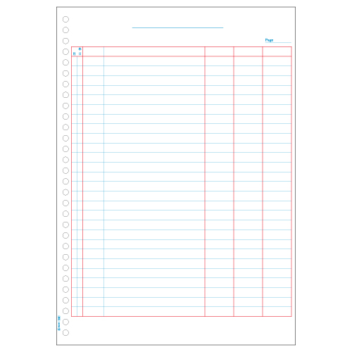 元帳 A4ﾀﾃ 30穴 1箱(500枚)画像