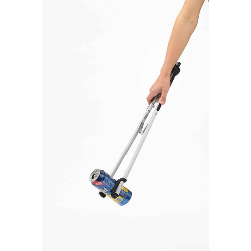 トング　M　60cm　らくかるトング　ゴミ拾い 軽やかなグリップが付いた長いハンドルの先に、持ち上げやすい形状の先端が見える状態