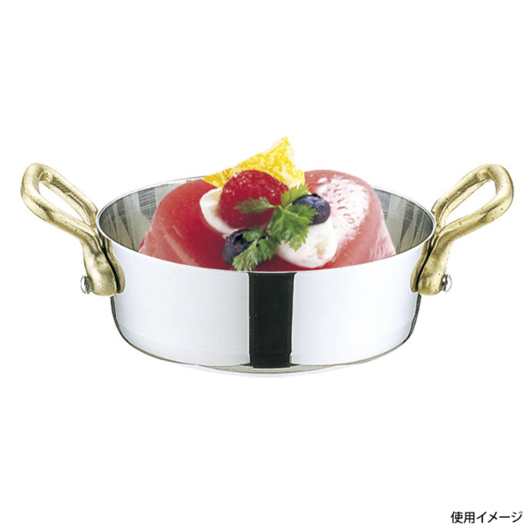 プチテーパーパン　両手・浅型鍋　9cm(蓋なし)　トーダイ画像