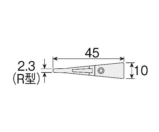ESDピンセット P-613-S用交換チップ 1組（2個入） 透明なパッケージに収められた交換用チップが並んでいる様子