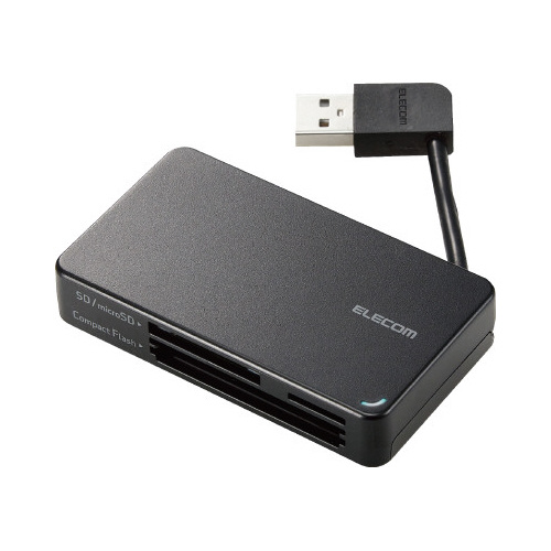 ＵＳＢ２．０カードリーダー　ブラック画像