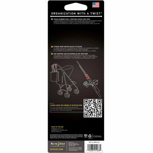 ｷﾞｱｰﾀｲ 12ｲﾝﾁ ﾌﾞﾗｯｸ 1ﾊﾟｯｸ(2個)