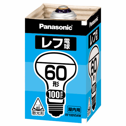 ﾚﾌ電球 屋内用 60W形 E26口金 ﾎﾜｲﾄ 1個画像
